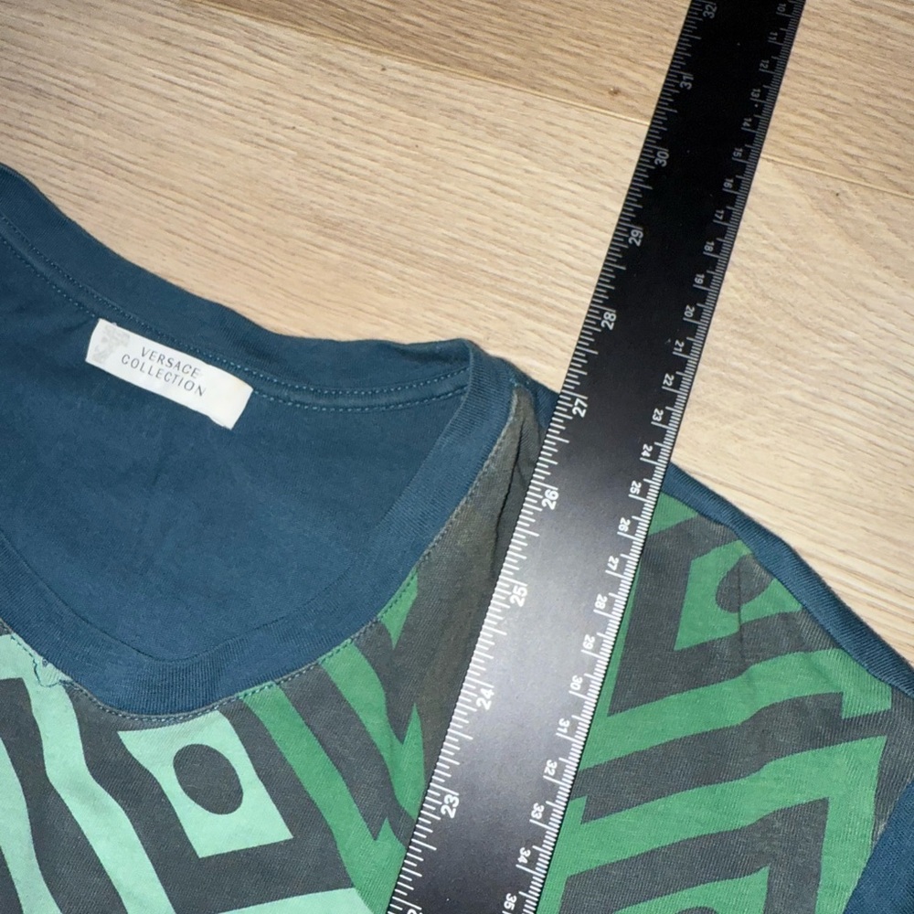 Versace Greca Geometric Pattern Print Blue/Green … - image 7